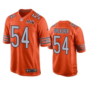 Chicago Bears Brian Urlacher Orange 100th Season Game Jersey - Mens