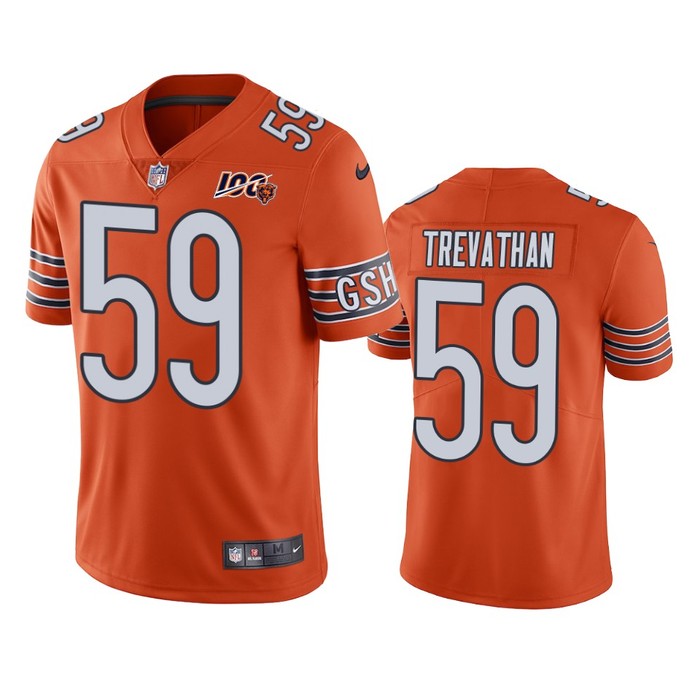 Chicago Bears Danny Trevathan Orange 100th Season Vapor Limited Jersey