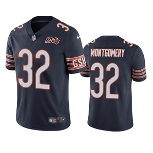 Chicago Bears David Montgomery Navy 100th Season Limited Jersey - Mens