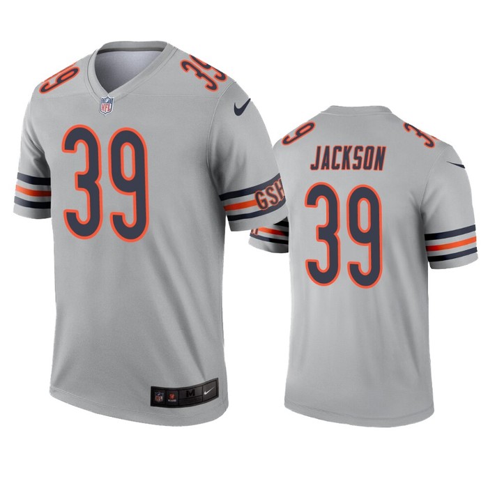 Chicago Bears Eddie Jackson Silver Inverted Legend Jersey