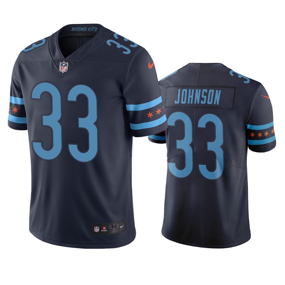 Chicago Bears Jaylon Johnson Navy City Edition Vapor Limited Jersey - Cocomos