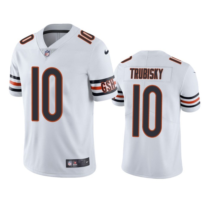 Chicago Bears Mitchell Trubisky White Vapor Limited Jersey