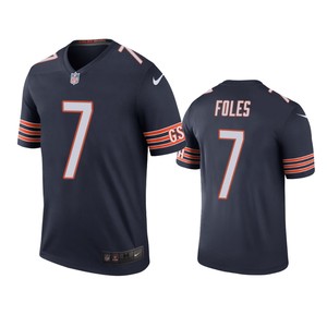 Chicago Bears Nick Foles Navy Color Rush Legend Jersey