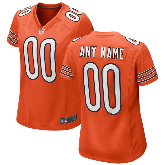 Chicago Bears Nike Womens Alternate Custom Game Jersey - Orange