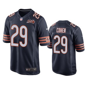 Chicago Bears Tarik Cohen Navy 100th Season Game Jersey - Mens - Cocomos