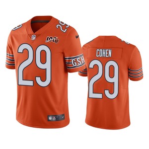 Chicago Bears Tarik Cohen Orange 100th Season Vapor Limited Jersey