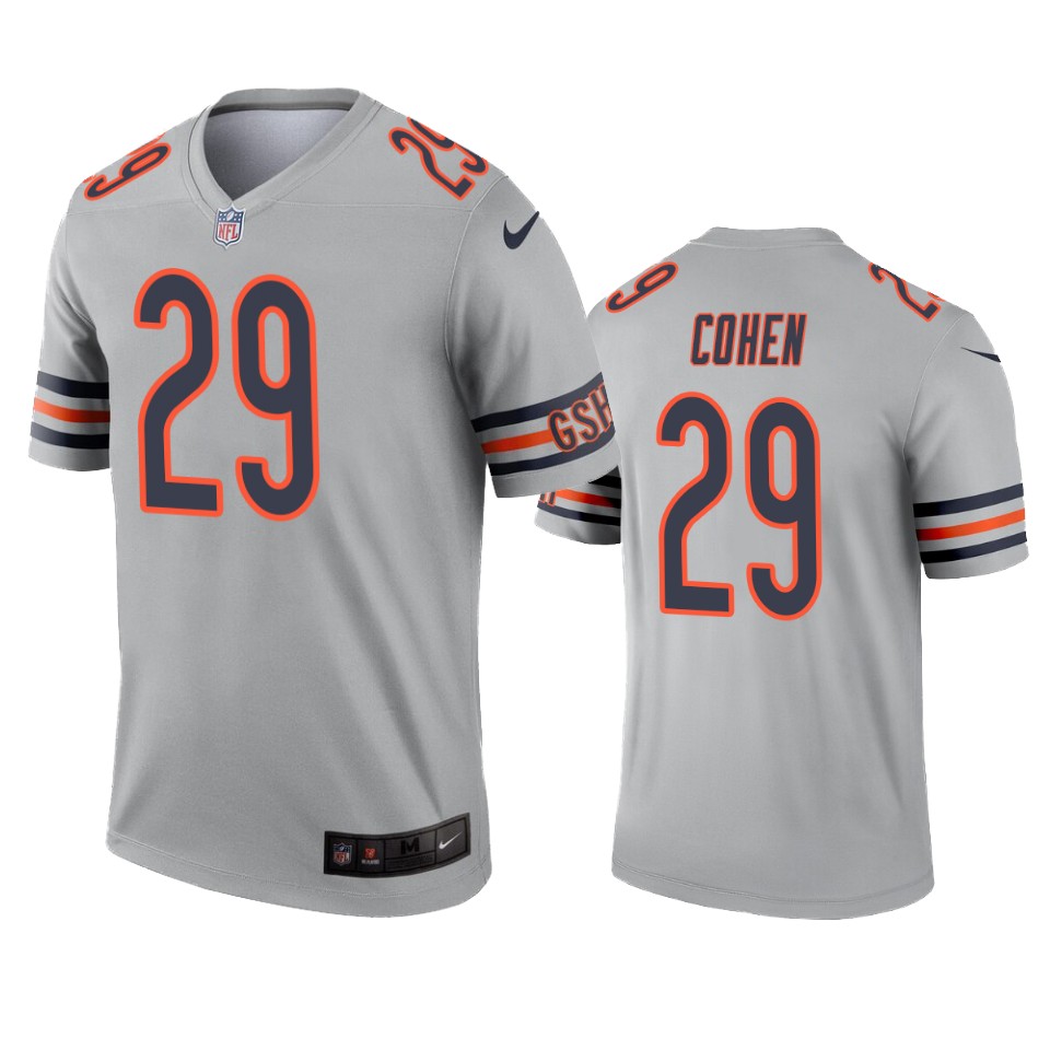 Chicago Bears Tarik Cohen Silver Inverted Legend Jersey - Cocomos