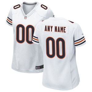 Chicago Bears Womens Custom Game Jersey - White Custom Jerseys Nfl