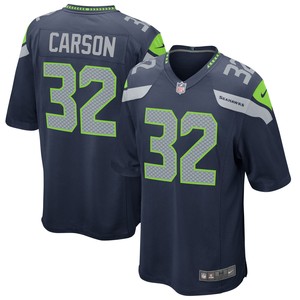 Chris Carson Seattle Seahawks Game Jersey - College Navy Nfl