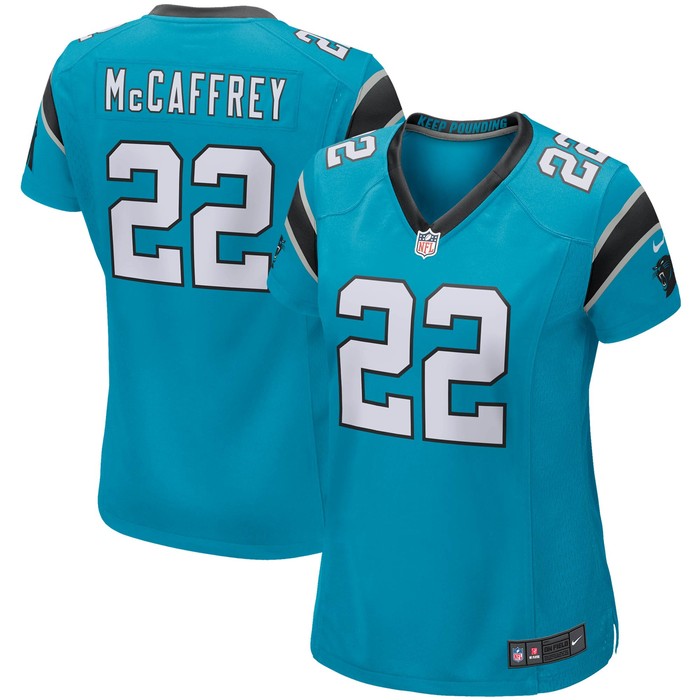 Christian Mccaffrey Carolina Panthers Womens Game Jersey - Blue Nfl