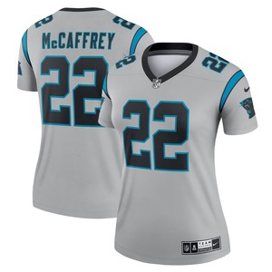 Christian Mccaffrey Carolina Panthers Womens Inverted Legend Jersey - Silver Nfl