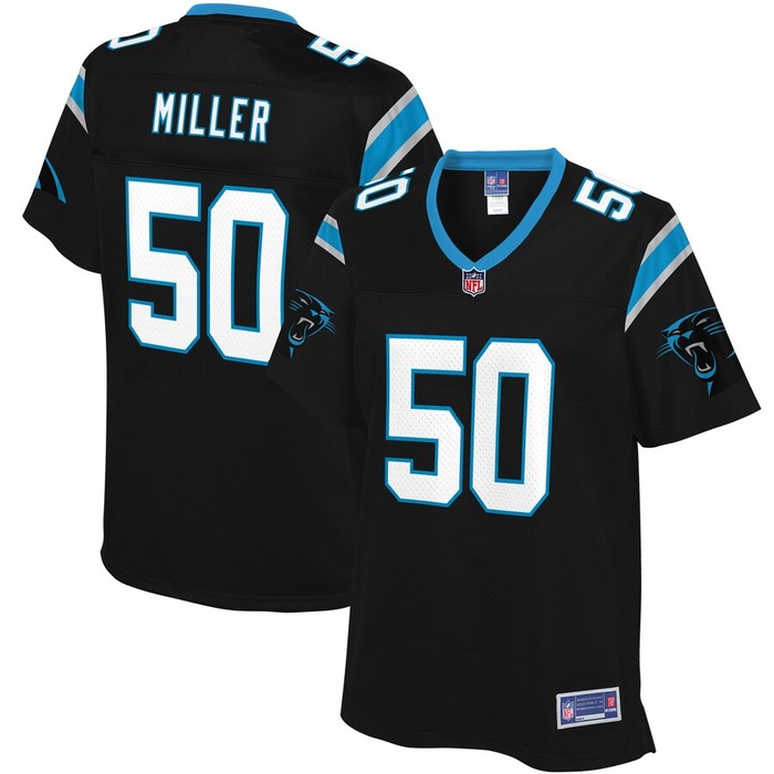 Christian Miller Carolina Panthers Nfl Pro Line Womens Player Jersey - Black