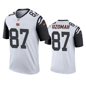 Cincinnati Bengals #87 C.j. Uzomah White Color Rush Legend Jersey - Mens - Cocomos