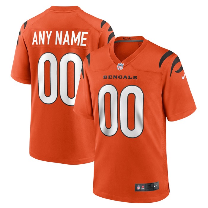 Cincinnati Bengals Alternate Game Custom Jersey Orange Custom Jerseys Nfl