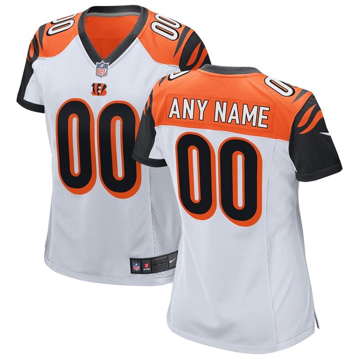 Cincinnati Bengals Nike Womens 2018 Custom Game Jersey - White