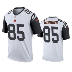 Cincinnati Bengals Tee Higgins White Color Rush Legend Jersey