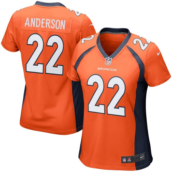 Cj Anderson Denver Broncos Nike Womens Game Jersey - Orange