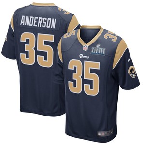 C.j. Anderson Los Angeles Rams Nike Super Bowl Liii Bound Game Jersey - Navy