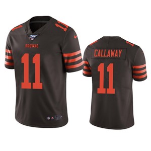 Cleveland Browns Antonio Callaway Brown 100th Season Color Rush Limited Jersey - Cocomos