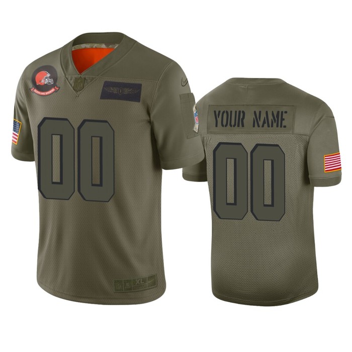 Cleveland Browns Custom Camo 2019 Salute To Service Limited Jersey - Cocomos