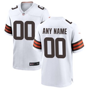 Cleveland Browns Custom Game Jersey White Custom Jerseys Nfl