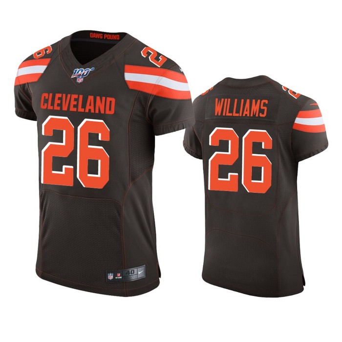 Cleveland Browns Greedy Williams Brown 100th Season Vapor Elite Jersey