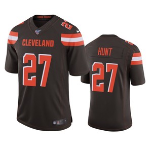 Cleveland Browns Kareem Hunt Brown 100th Season Vapor Limited Jersey