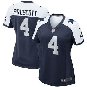 Dak Prescott Dallas Cowboys Womens Alternate Game Team Jersey Navy Nfl