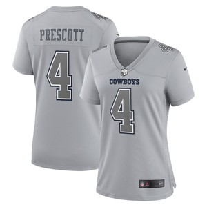 Dak Prescott Dallas Cowboys Womens Atmosphere Fashion Game Jersey - Gray Nfl