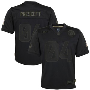 Dak Prescott Dallas Cowboys Youth 2020 Salute To Service Game Jersey - Black