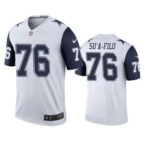 Dallas Cowboys #76 Xavier Sua-filo White Color Rush Legend Jersey - Men