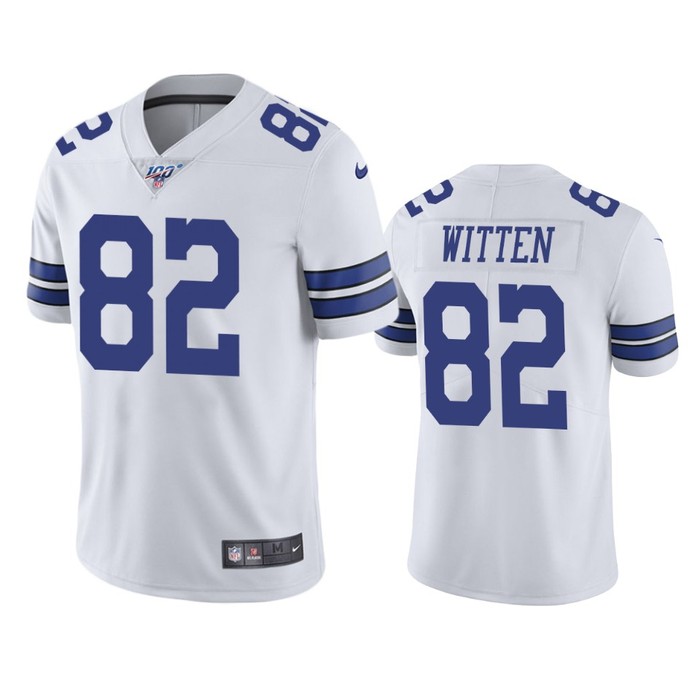 Dallas Cowboys Jason Witten White 100th Season Vapor Limited Jersey