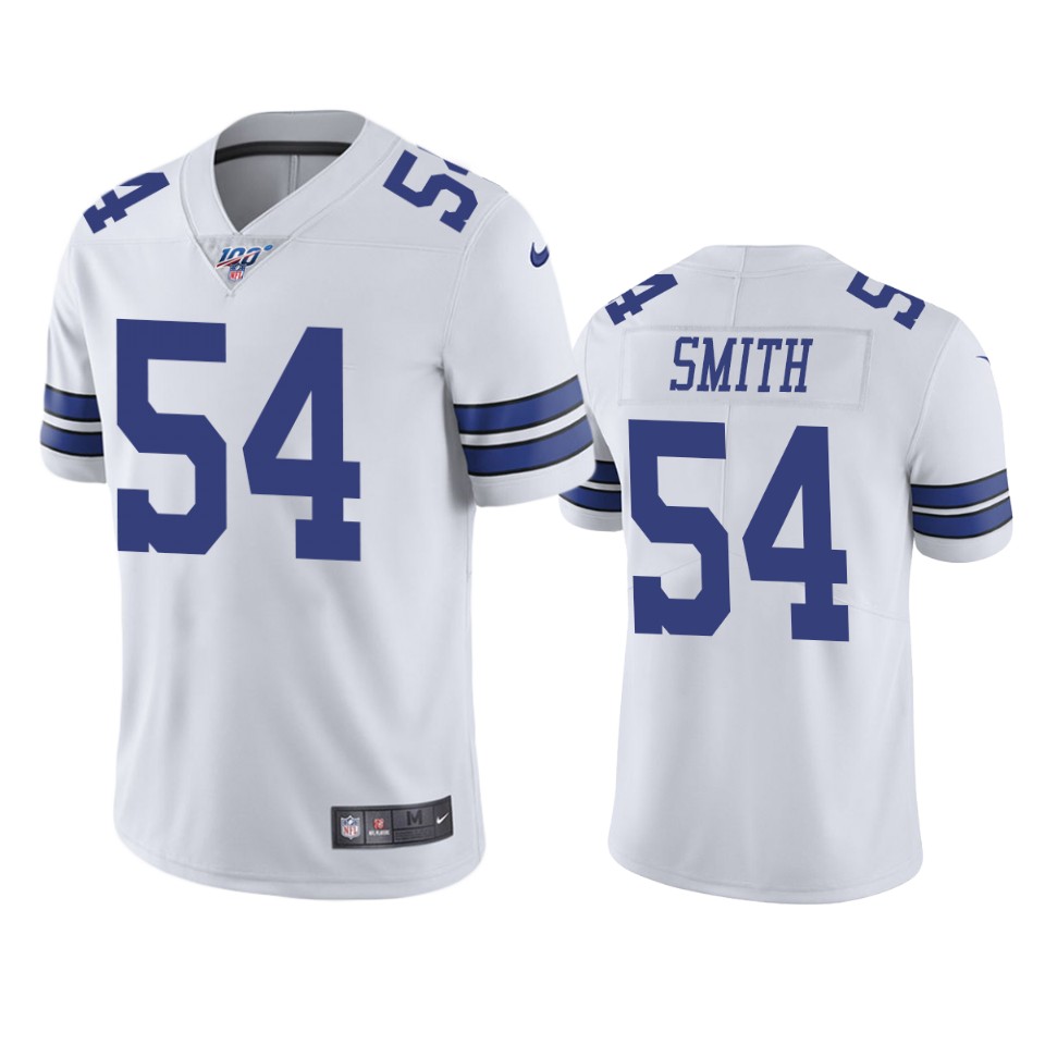 Dallas Cowboys Jaylon Smith White 100th Season Vapor Limited Jersey - Cocomos