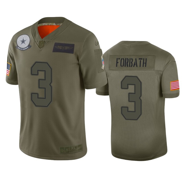 Dallas Cowboys Kai Forbath Olive 2019 Salute To Service Limited Jersey