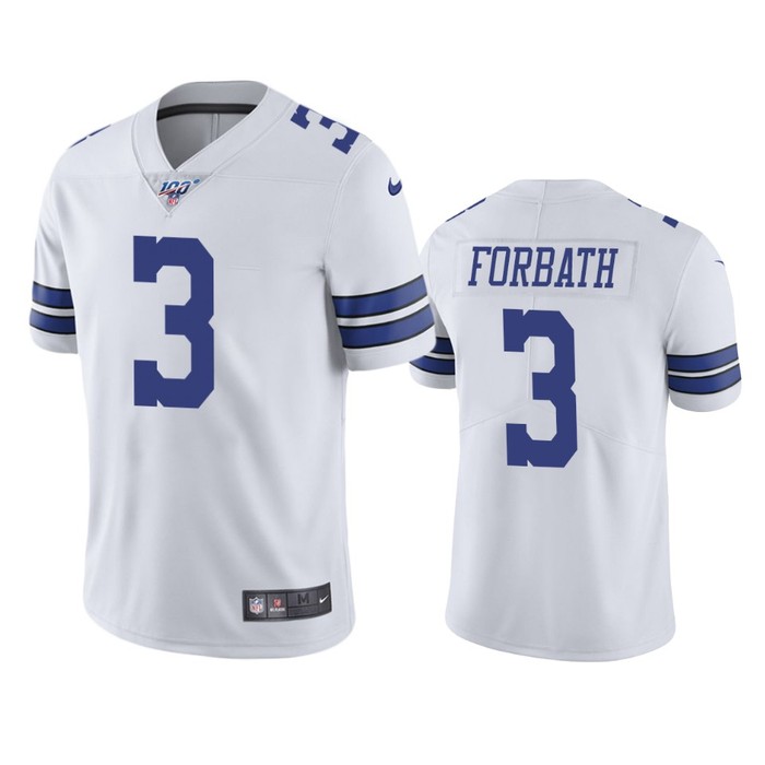 Dallas Cowboys Kai Forbath White 100th Season Vapor Limited Jersey