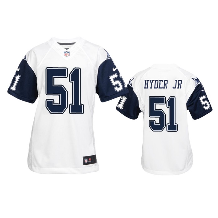 Dallas Cowboys Kerry Hyder Jr White Color Rush Game Jersey