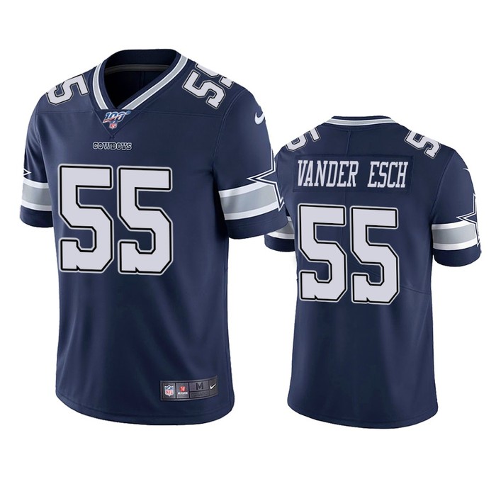 Dallas Cowboys Leighton Vander Esch Navy 100th Season Vapor Limited Jersey