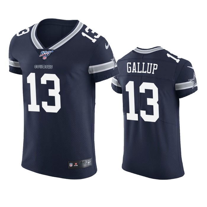 Dallas Cowboys Michael Gallup Navy 100th Season Vapor Elite Jersey