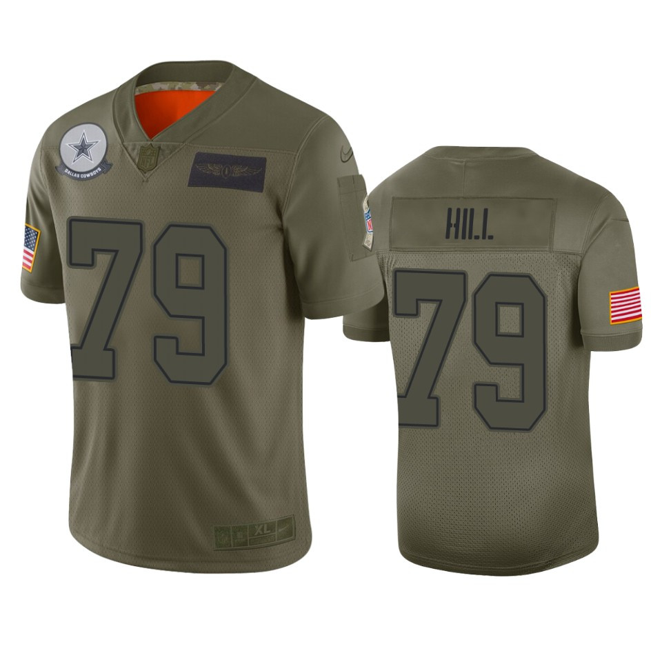 Dallas Cowboys Trysten Hill Camo 2019 Salute To Service Limited Jersey - Cocomos