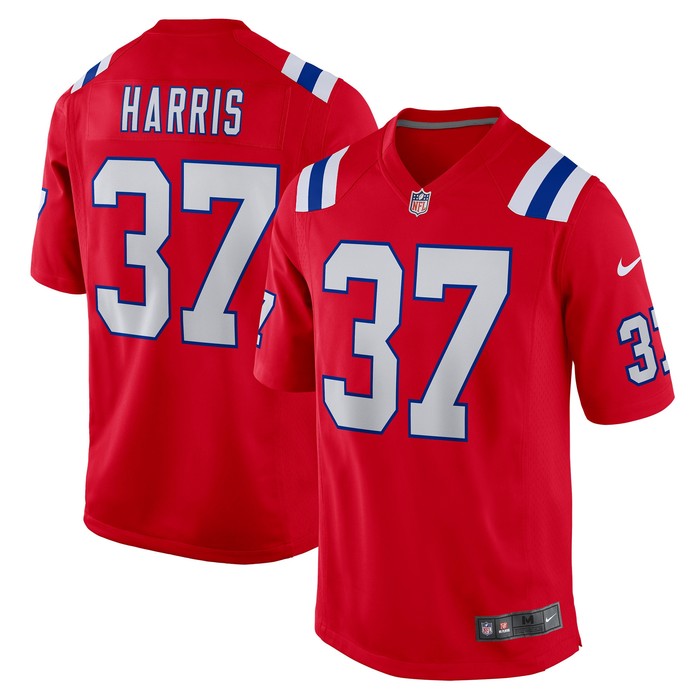 Damien Harris New England Patriots Game Jersey Red Nfl