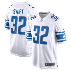 Dandre Swift Detroit Lions Game Jersey - White Nfl