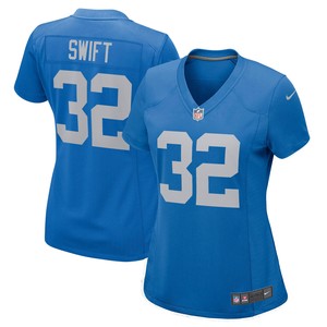 Dandre Swift Detroit Lions Womens Game Player Jersey Blue Nfl