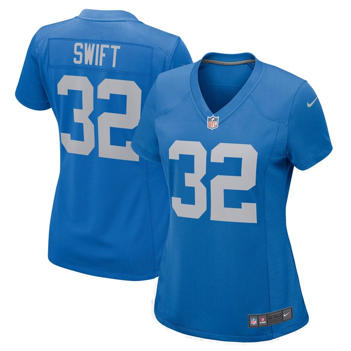 Dandre Swift Detroit Lions Womens Game Player Jersey Blue Nfl