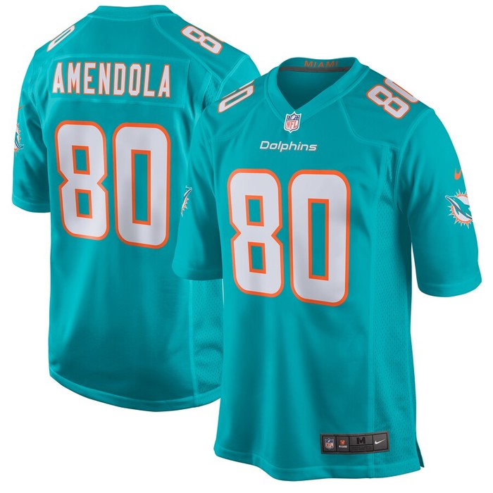 Danny Amendola Miami Dolphins Nike New 2018 Game Jersey - Aqua