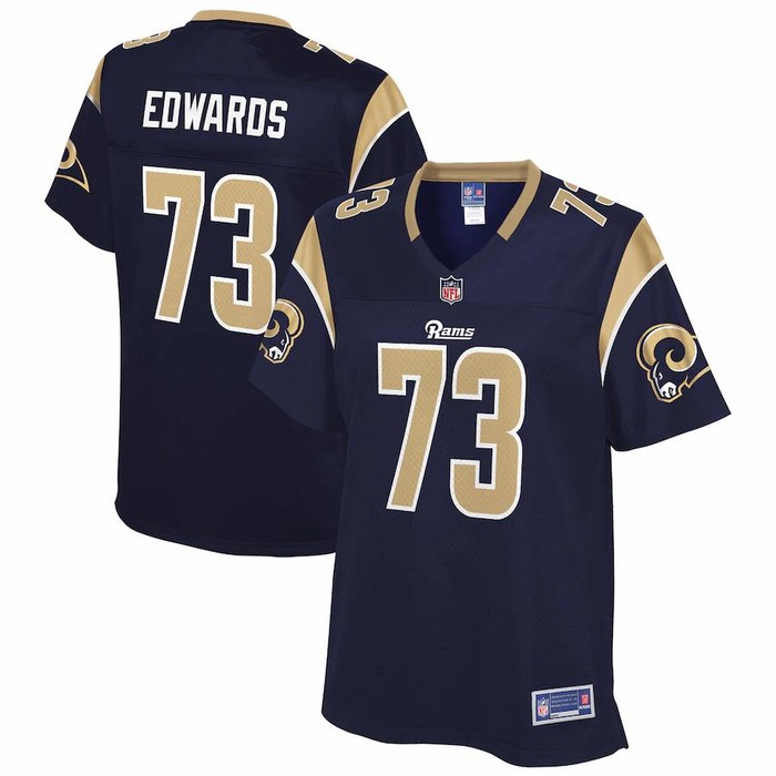 David Edwards Los Angeles Rams Nfl Pro Line Womens Team Player Jersey - Navy