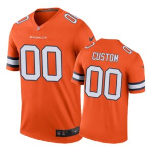 Denver Broncos #00 Custom Nike Color Rush Orange Jersey - Cocomos