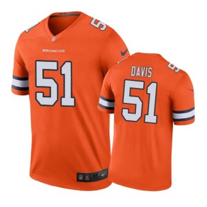 Denver Broncos #51 Todd Davis Nike Color Rush Orange Jersey