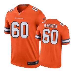 Denver Broncos #60 Connor Mcgovern Nike Color Rush Orange Jersey