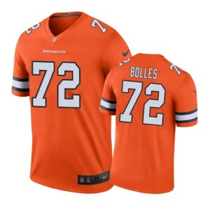 Denver Broncos #72 Garett Bolles Nike Color Rush Orange Jersey