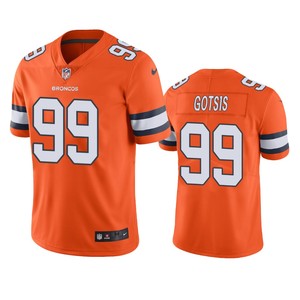 Denver Broncos Adam Gotsis Orange Nike Color Rush Limited Jersey